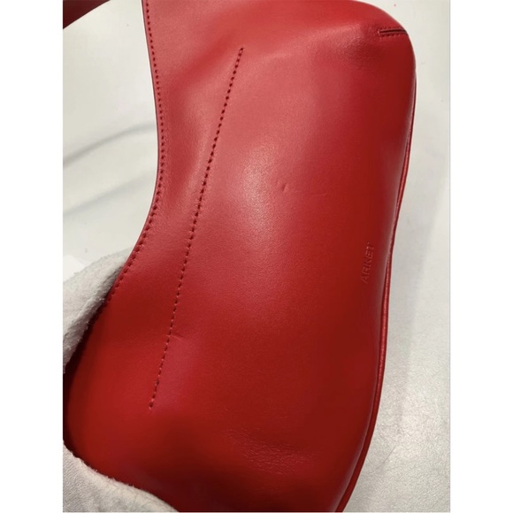 Arket Red Leather Shoulder Bag - Picture 4 of 6
